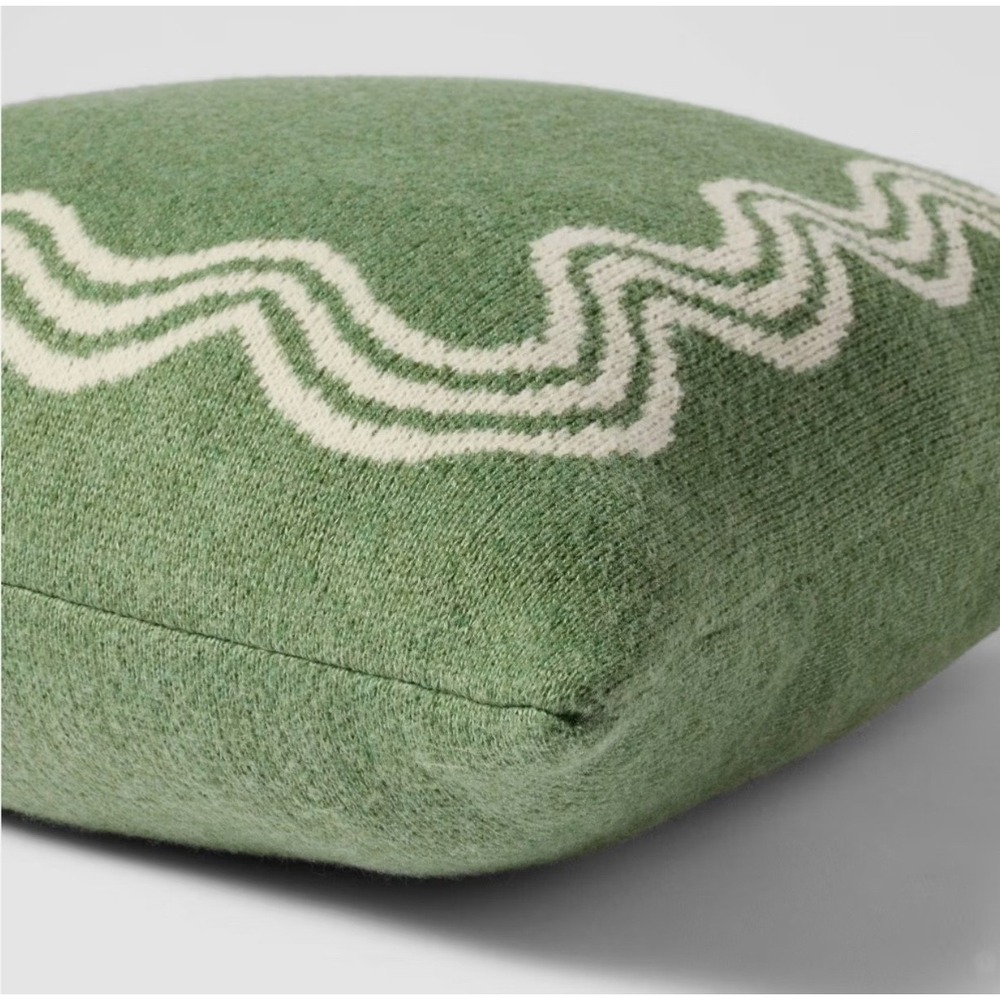 SET OF 2 24"x24" Jacquard Knit Pillow with Scallop Pattern - Threshold designed - Picture 3 of 5